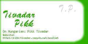 tivadar pikk business card